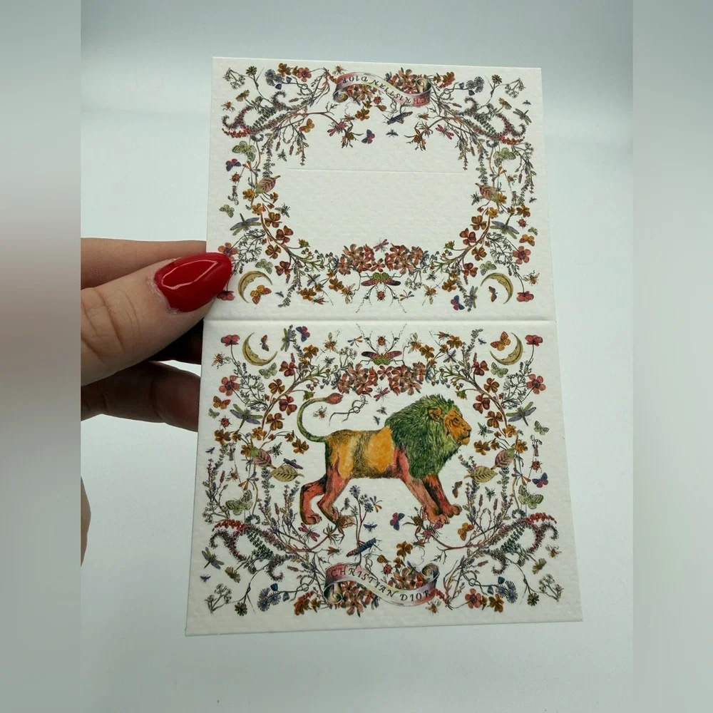 Dior Floral Lion Small Cards - Picture 2 of 3